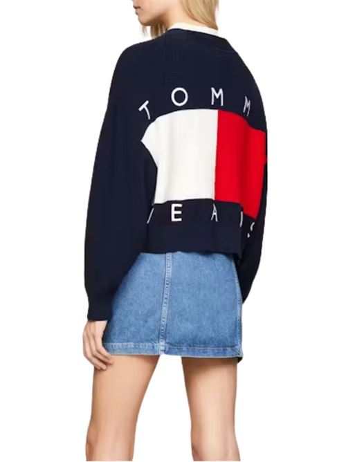 Cardigan in cotone con logo sul retro Tommy Jeans | DW0DW18335C1G